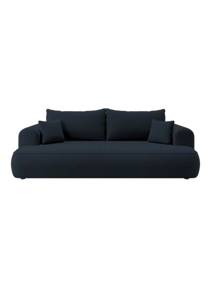 Trivietė sofa Oven, tamsiai mėlyna (aksomas)