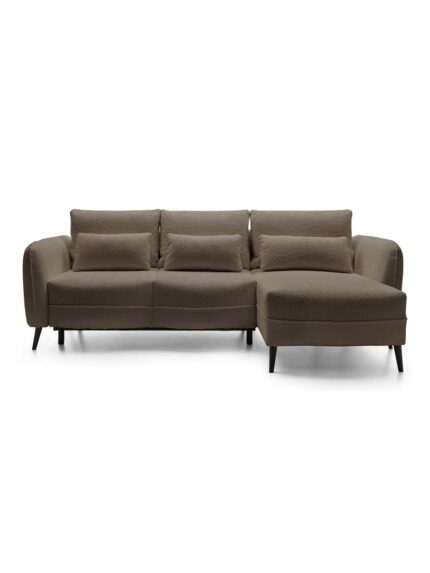 Kampinė sofa Skul, tamsaus smėlio