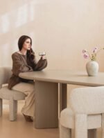 Ovalus valgomojo stalas Limo, 220 cm, tamsaus smėlio - Image 2