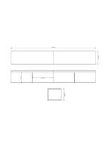 Pakabinama TV komoda Demi, 200 cm, riešuto - Image 7