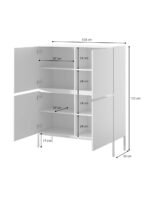 Aukšta komoda Demi, 100 cm, tamsiai žalia - Image 9