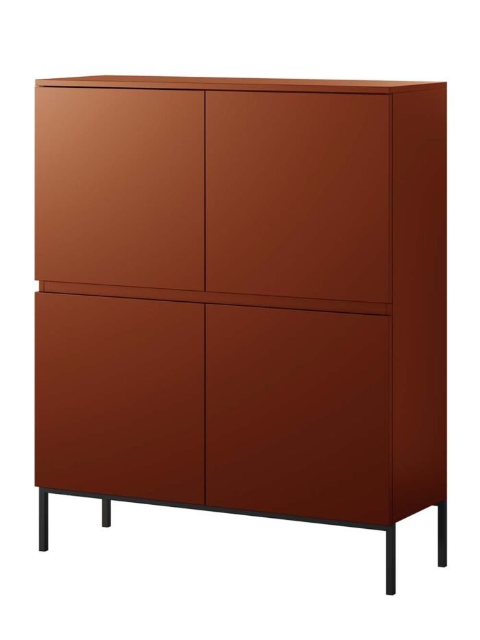 Aukšta komoda Demi, 100 cm, rausvai ruda - Image 7