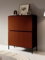 Aukšta komoda Demi, 100 cm, rausvai ruda - Image 2