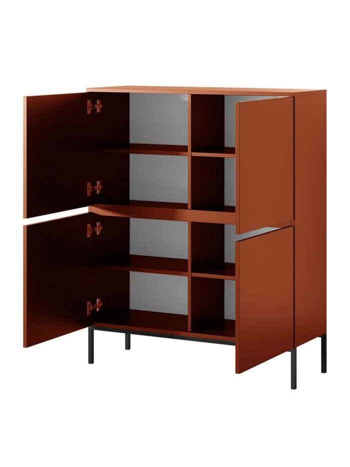Aukšta komoda Demi, 100 cm, rausvai ruda - Image 4