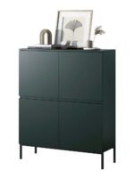 Aukšta komoda Demi, 100 cm, tamsiai žalia - Image 5