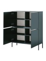Aukšta komoda Demi, 100 cm, tamsiai žalia - Image 4