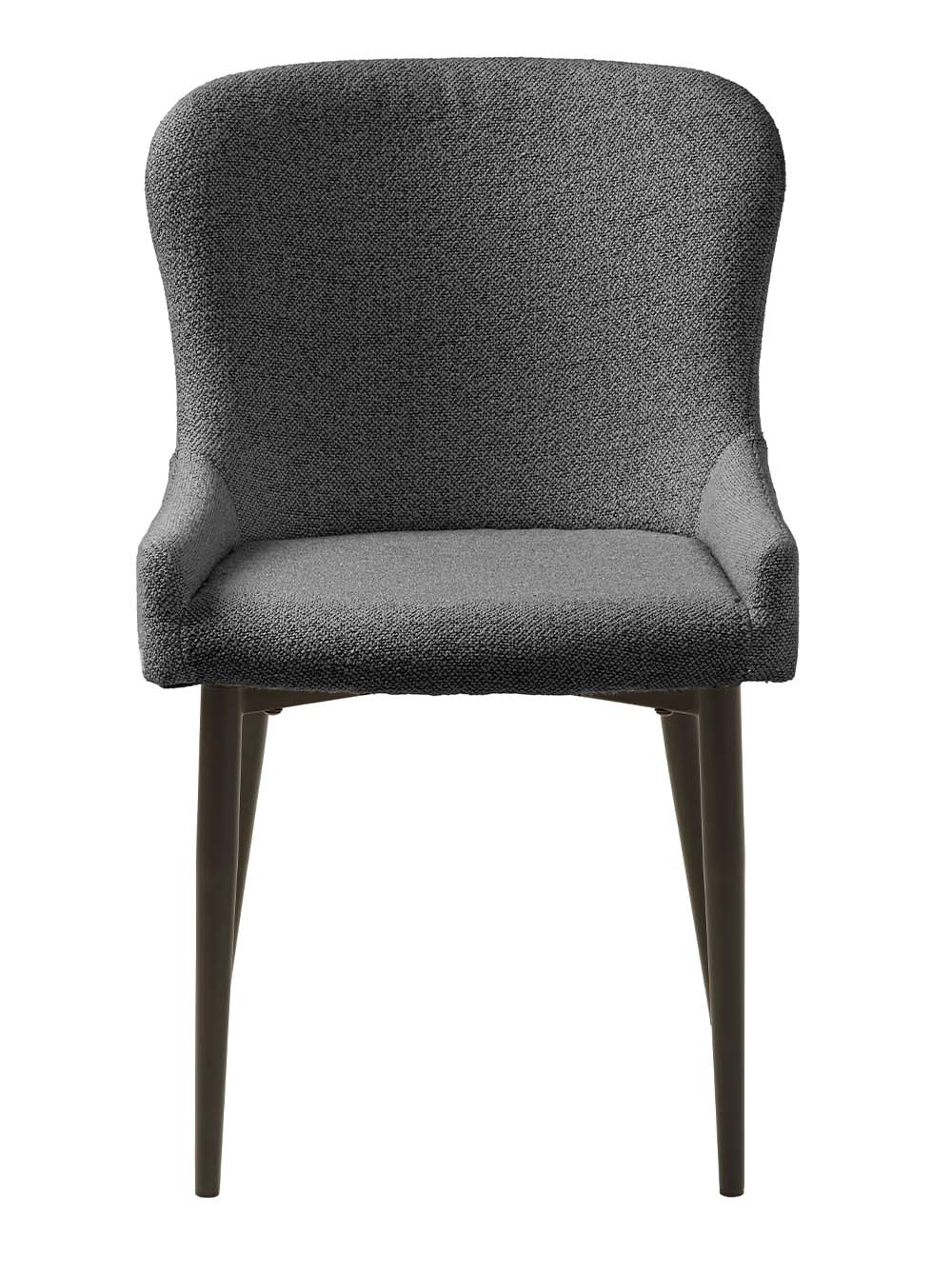 Valgomojo kėdė Nolia, tamsiai pilkas boucle, juodos kojelės3