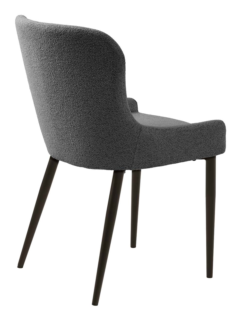 Valgomojo kėdė Nolia, tamsiai pilkas boucle, juodos kojelės4