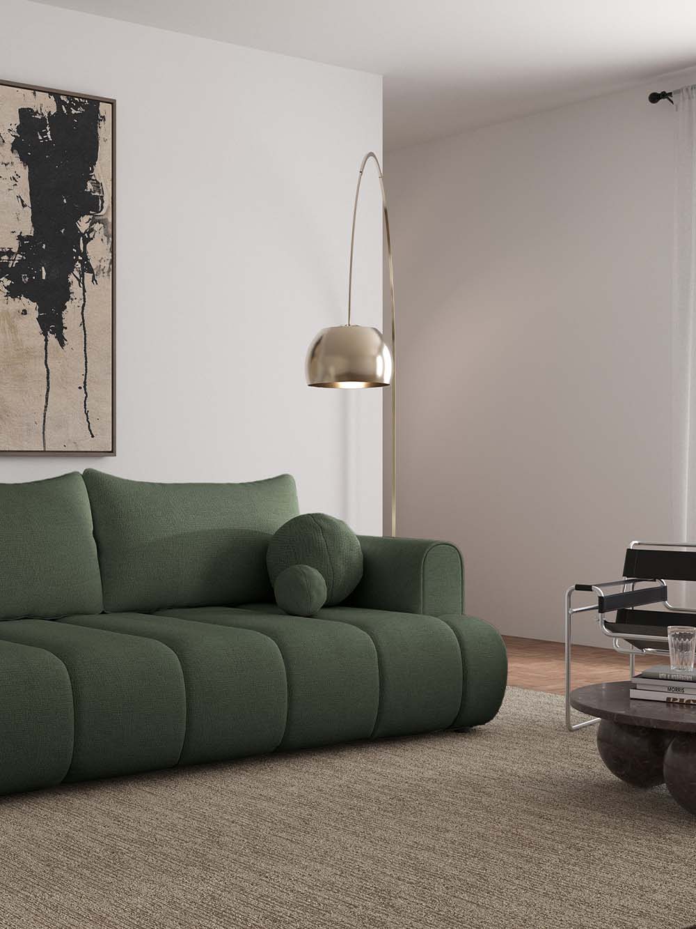 dandy-trievietė sofa lova-žalios spalvos šenilas-REDAGUOTA-5