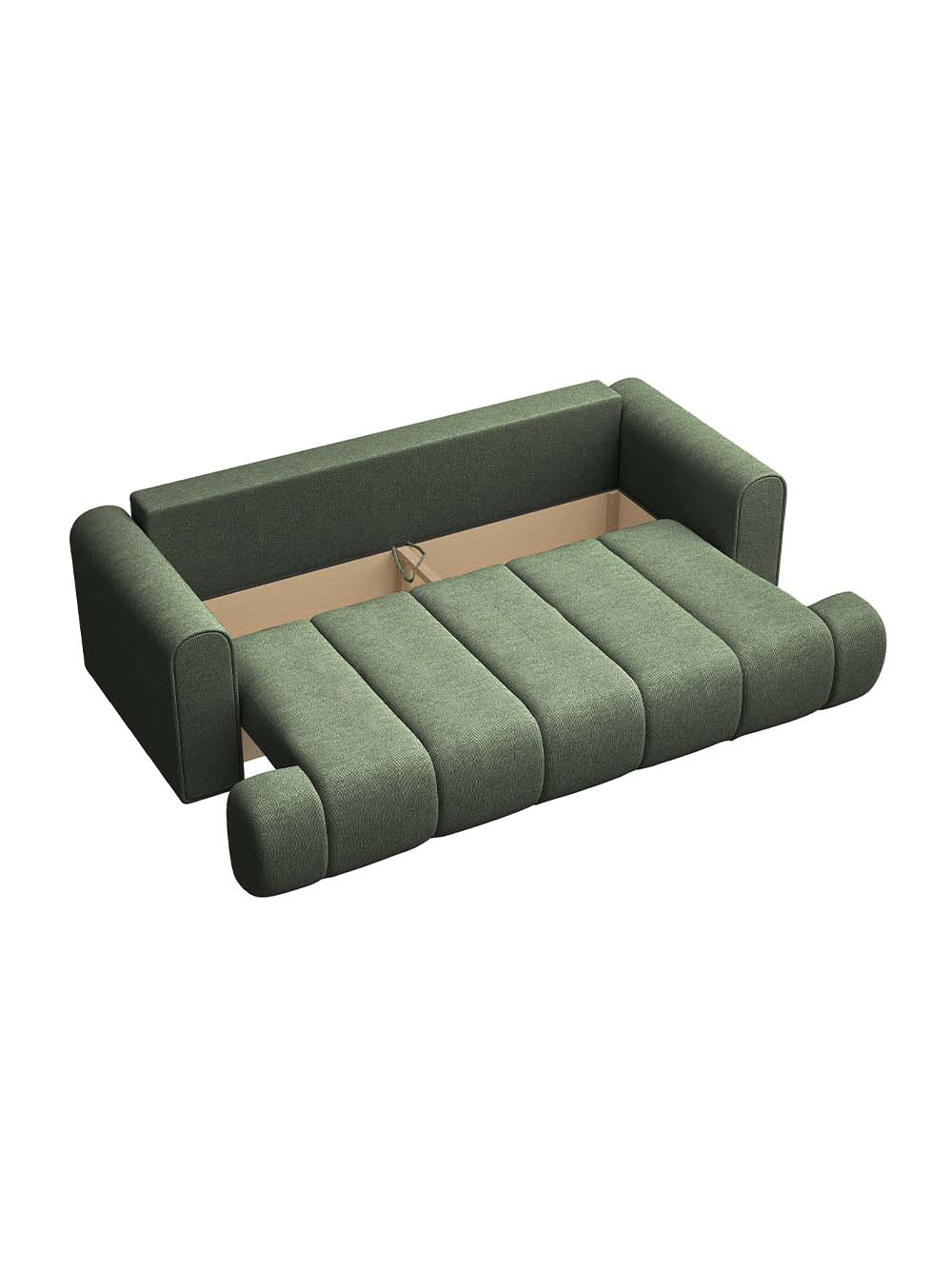 dandy-trievietė sofa lova-žalios spalvos šenilas-REDAGUOTA-7