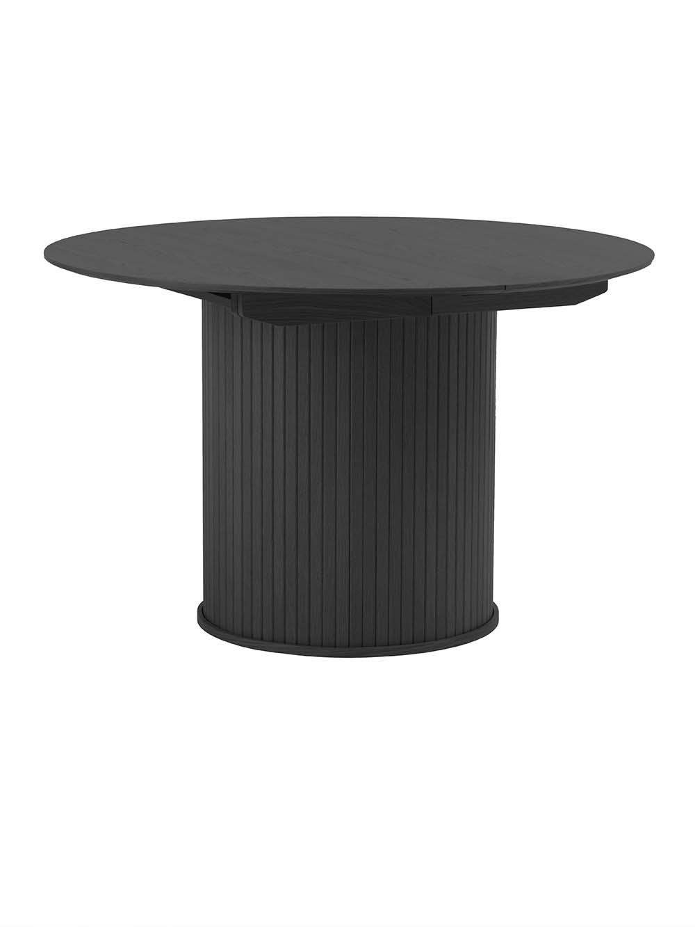 Apvalus Išskleidžiamas valgomojo stalas, Nala, 120-167 cm, juodas1