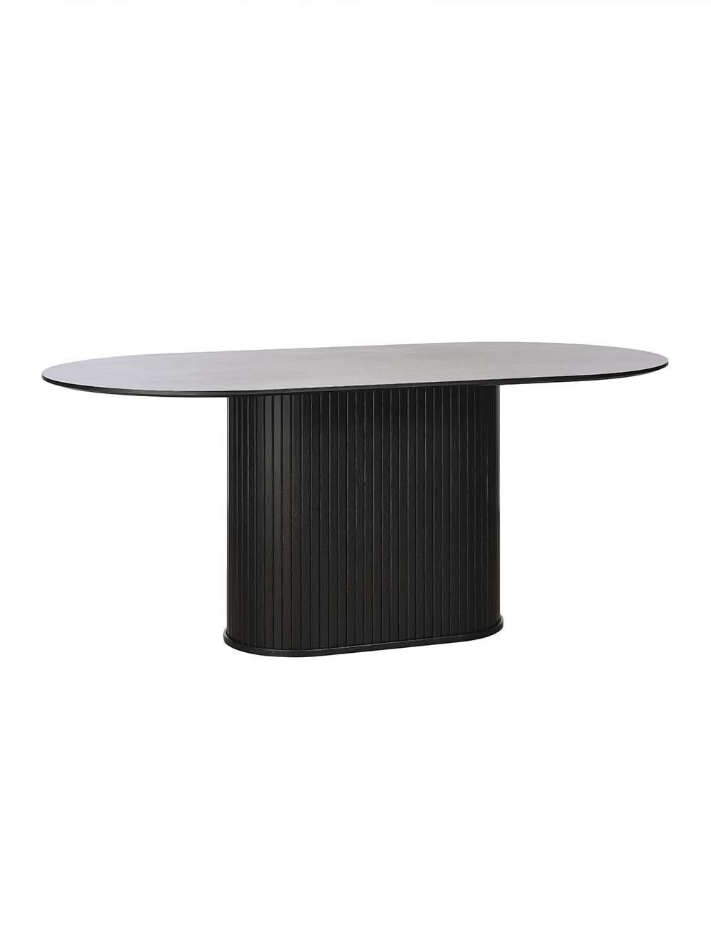 Ovalus valgomojo stalas Nala, 180 cm, juodas2