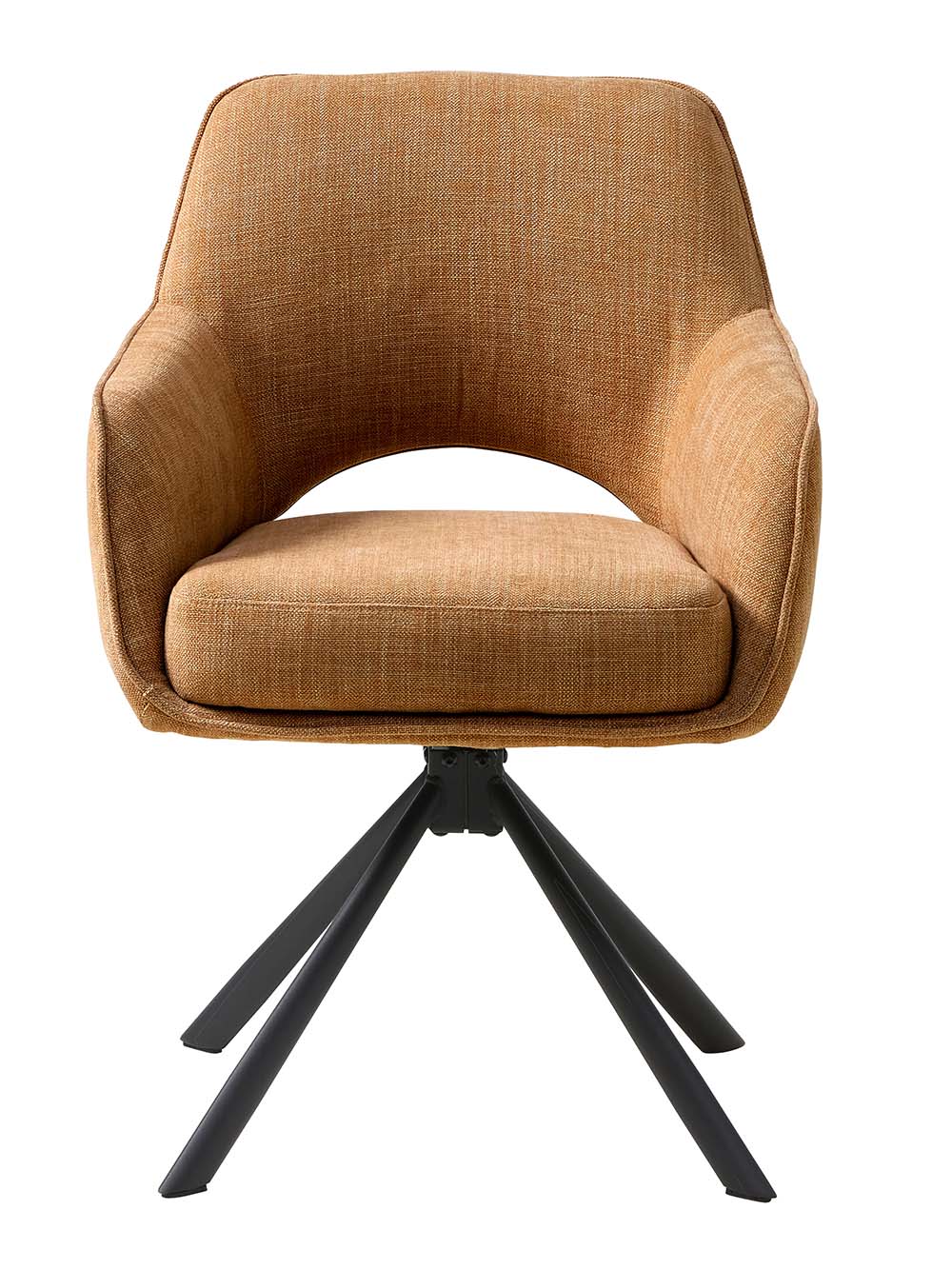 Pasukama valgomojo kėdė Meyra, juoda.rudai oranžinė, šenilas2