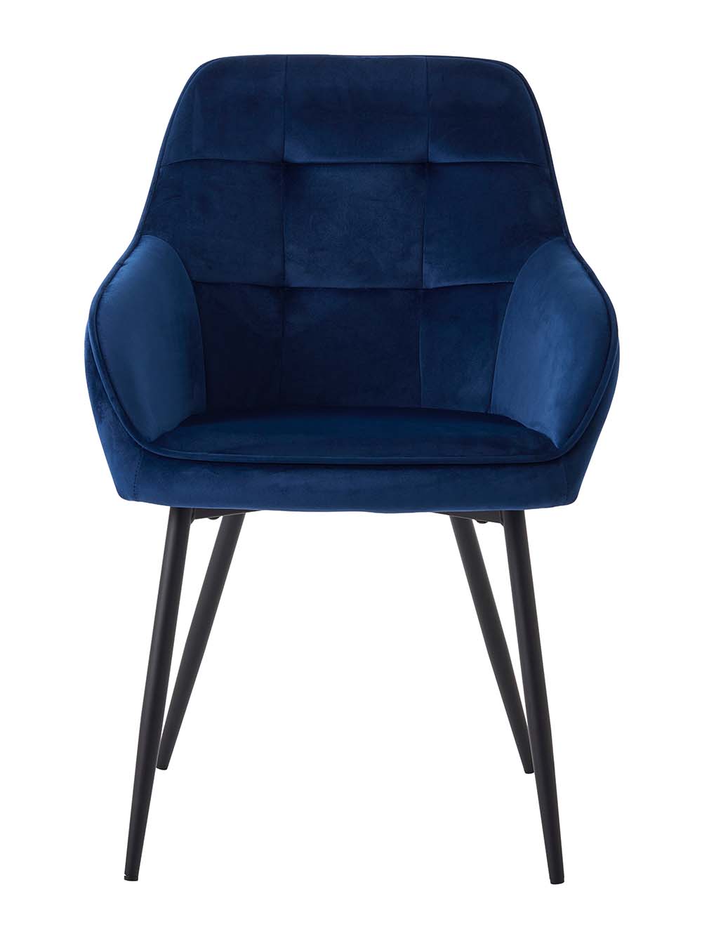Valgomojo kėdė Elven, juoda.mėlyna, aksomas