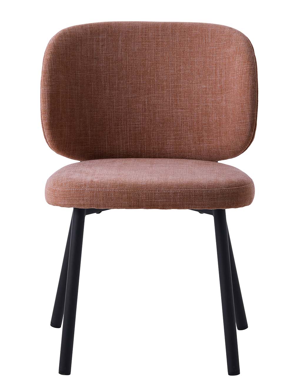 Valgomojo kėdė Norvin, juoda.terakotos rusva, šenilas3