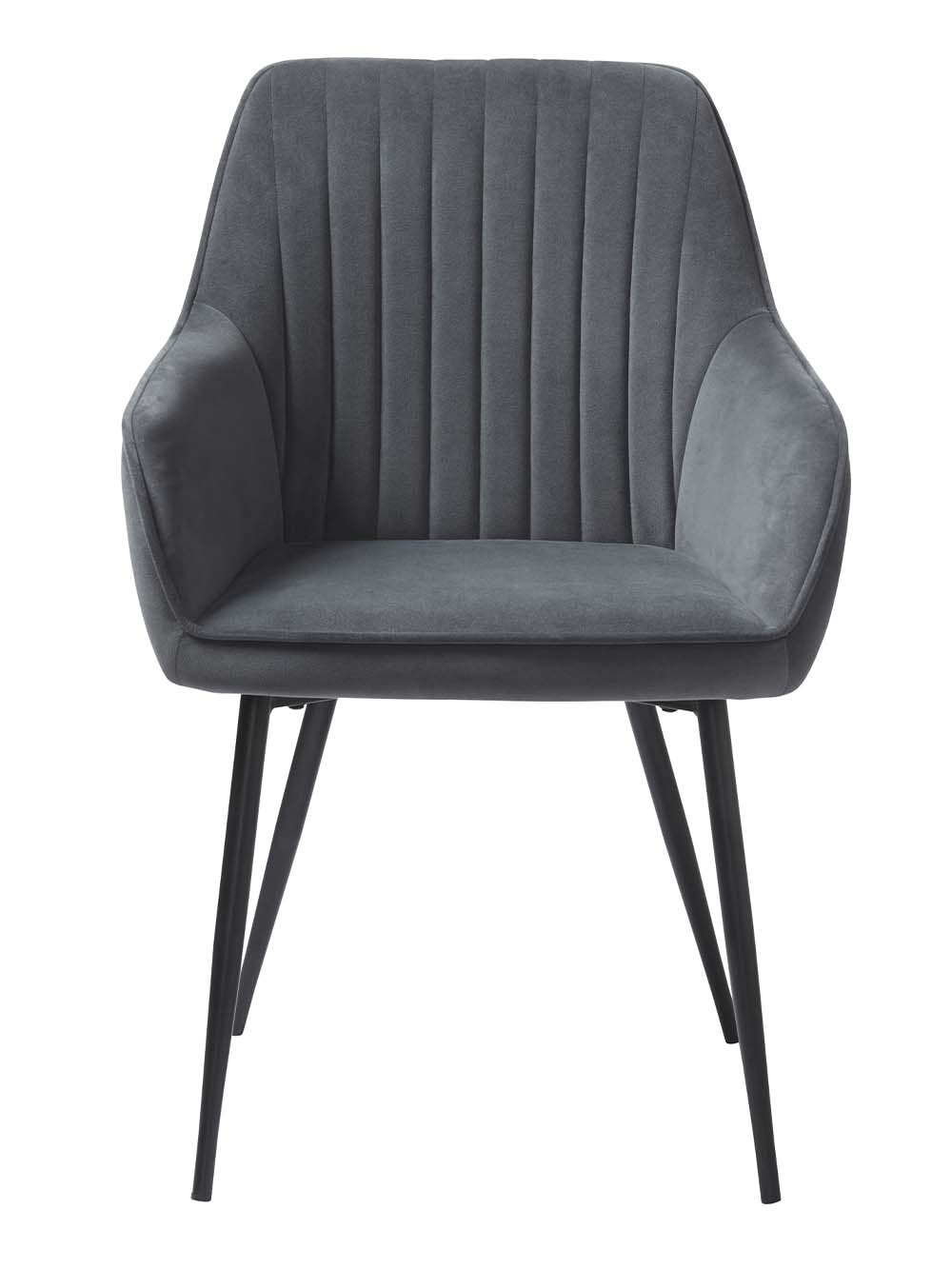 Valgomojo kėdė Tavira, juoda.pilka, aksomas