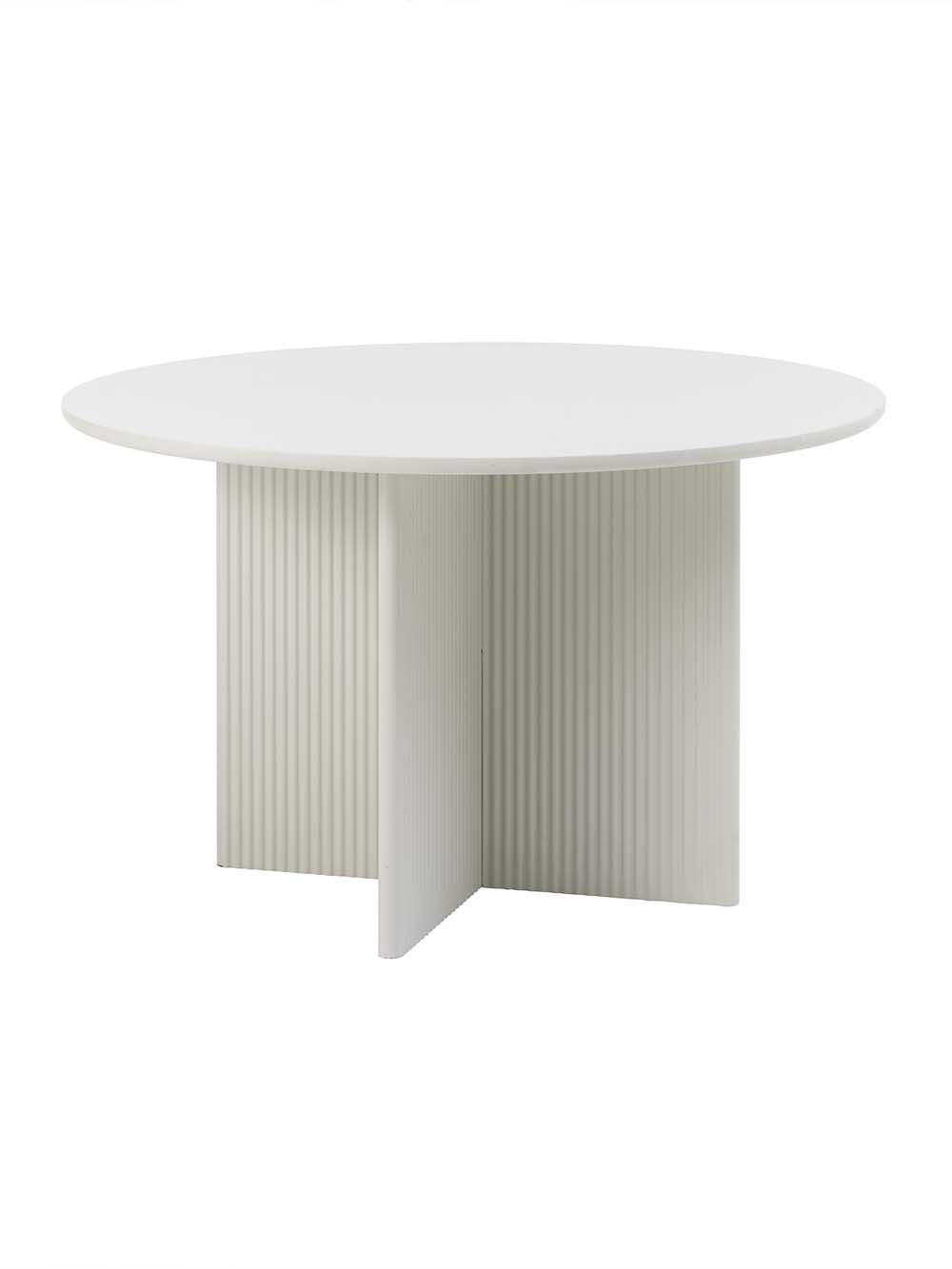 Apvalus valgomojo stalas Palau, 110 cm, šviesaus smėlio