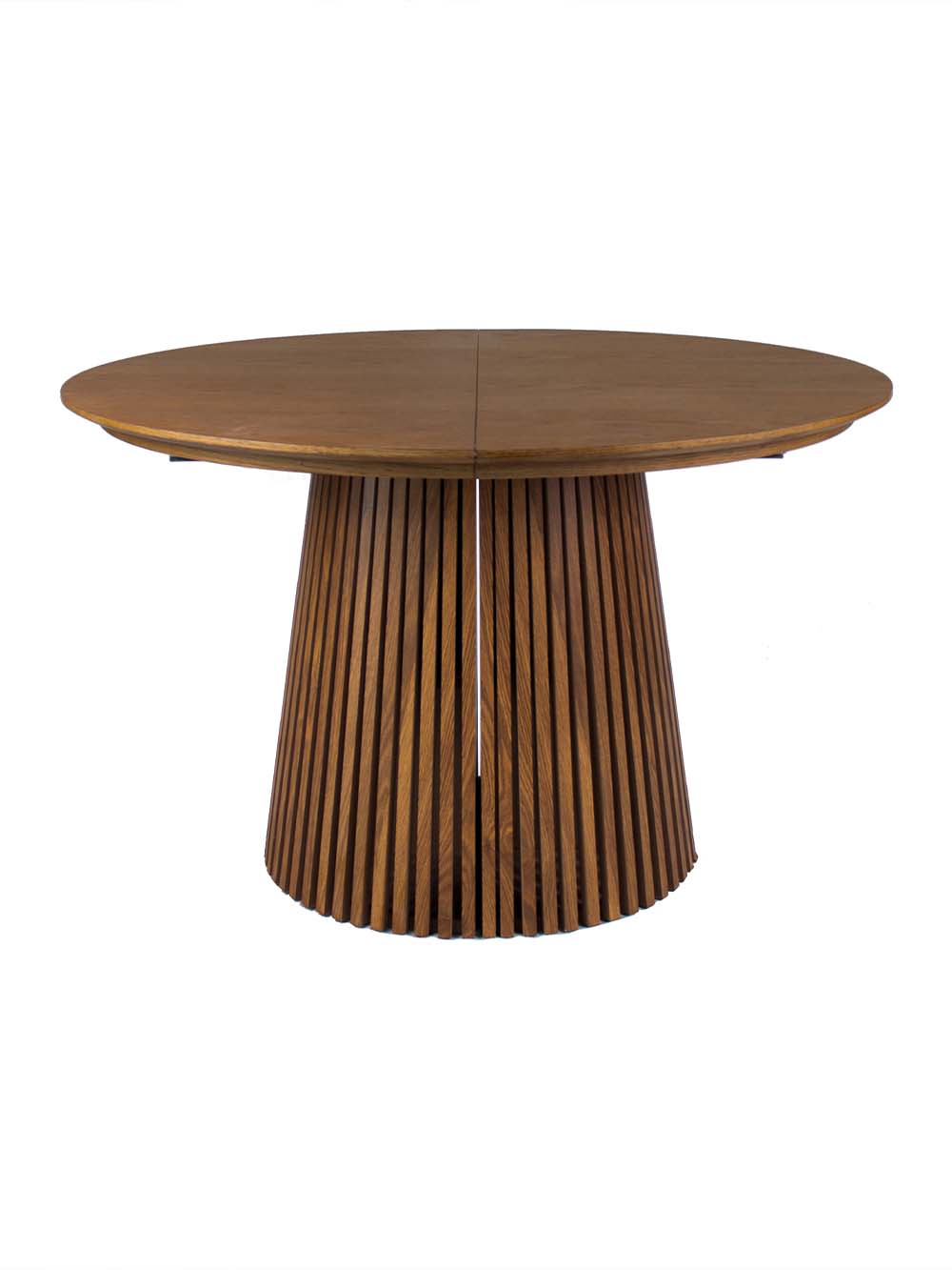 Apvalus išskleidžiamas valgomojo stalas Kairo, 120-200 cm, riešuto2