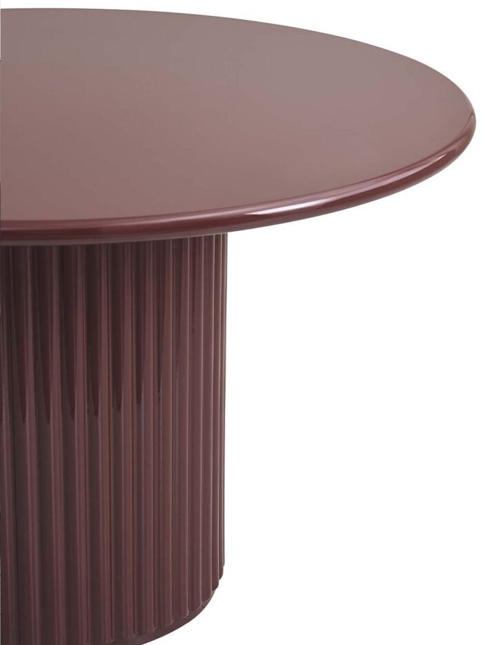 Apvalus valgomojo stalas Ferano, 120cm, rausvai rudas, blizgus paviršius - Image 8