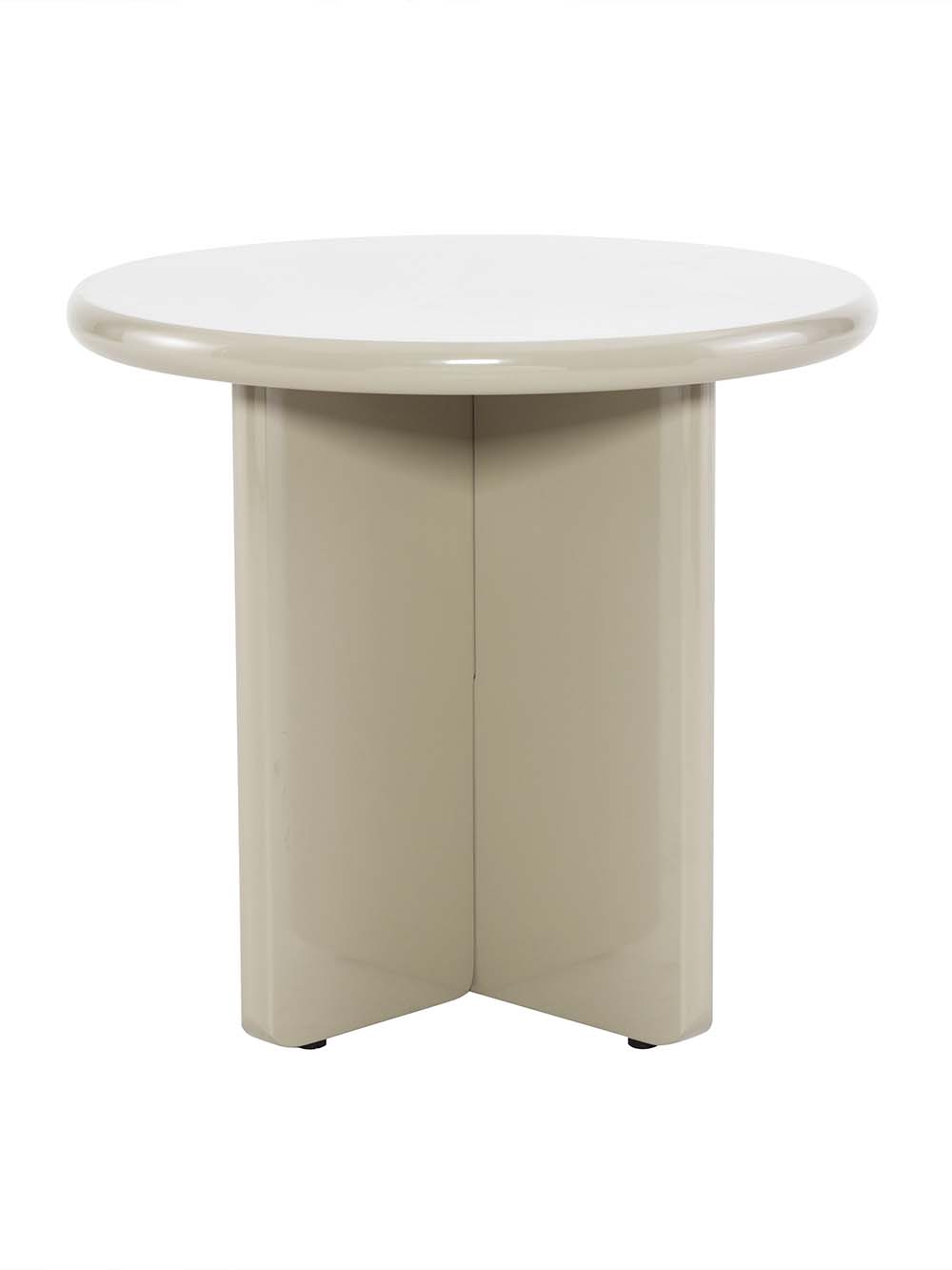 Šoninis staliukas Avion, 50 cm, smėlio, blizgus paviršius5