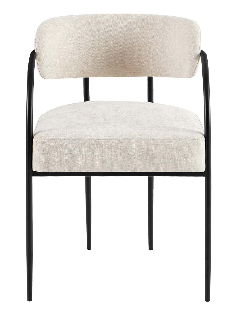 Valgomojo kėdė Yani, juodašviesaus smėlio, šenilas2