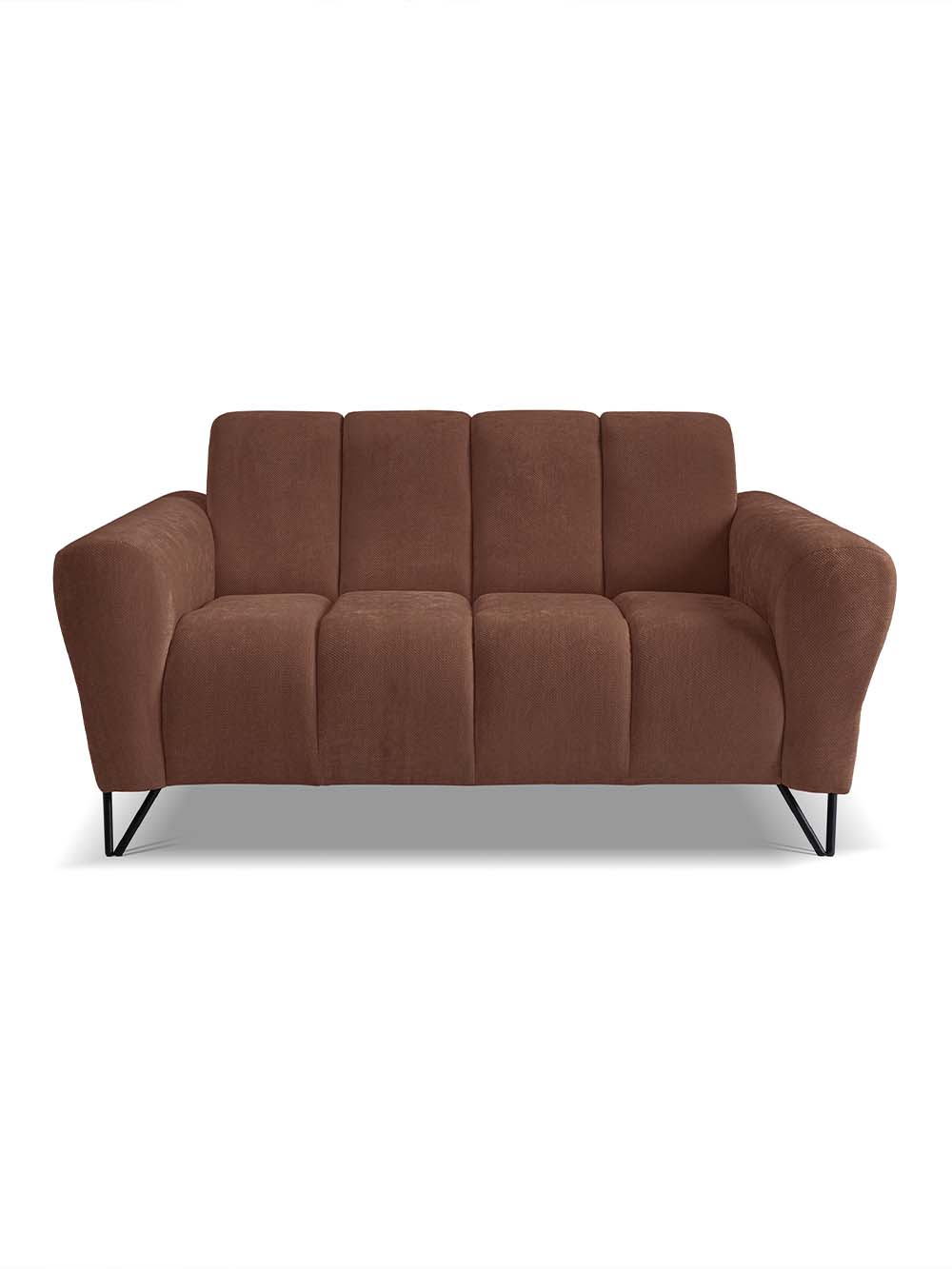 Dvivietė sofa Velore, juoda.vario, šenilas