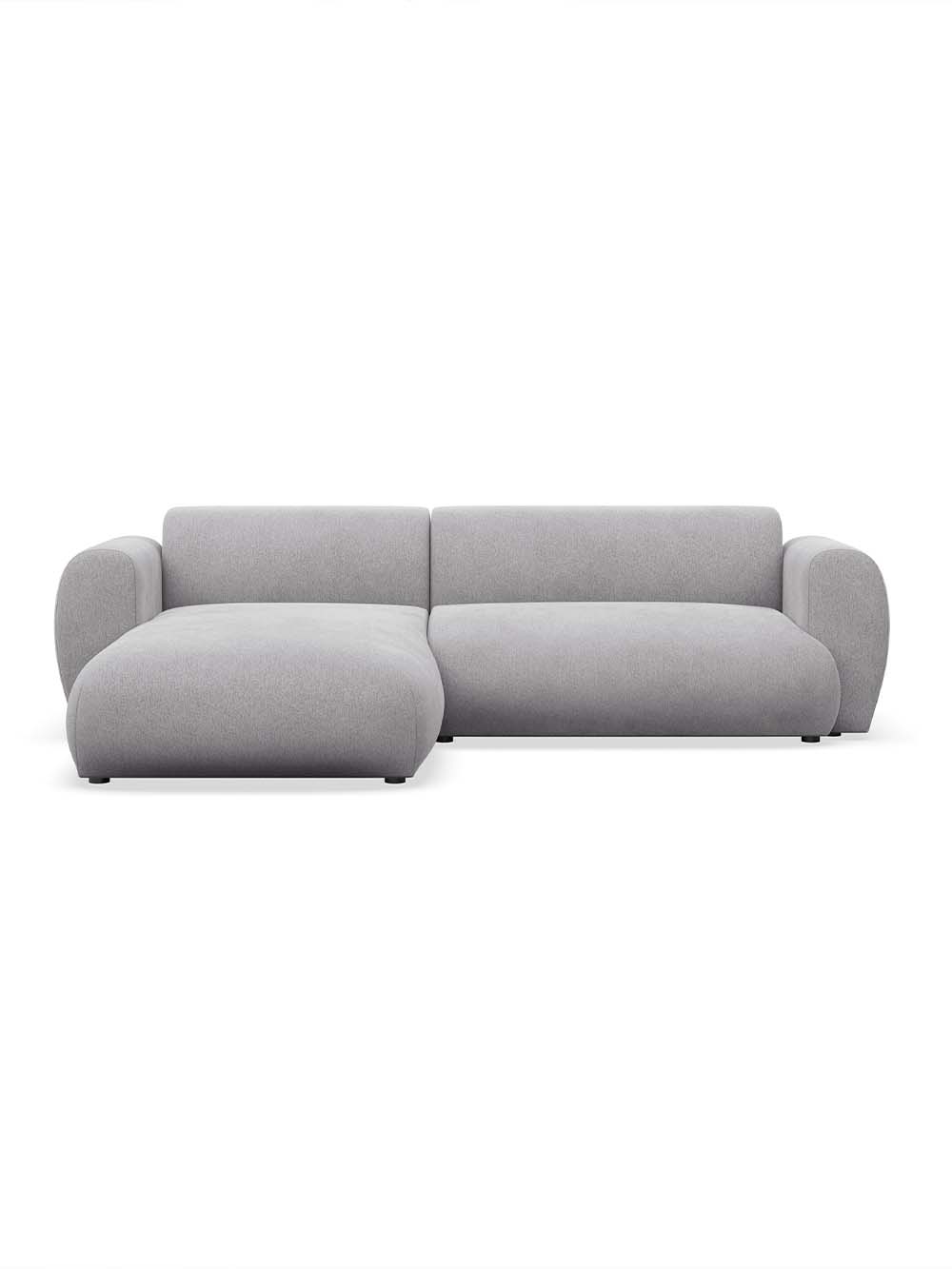 Kampinė sofa Emba, pilka, šenilas