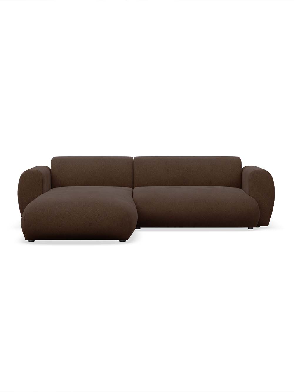 Kampinė sofa Emba, ruda, šenilas