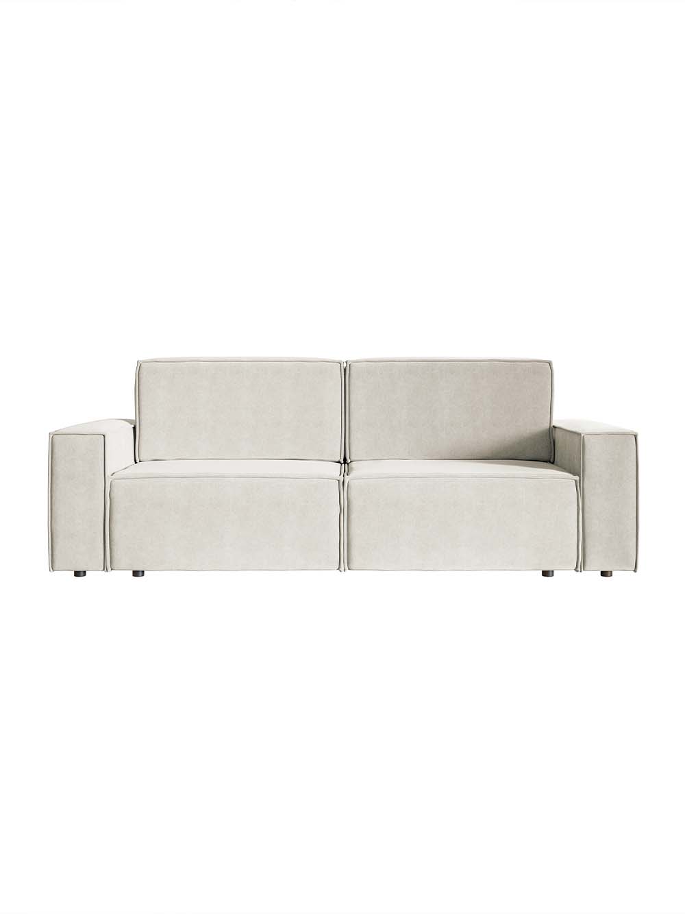 Trivietė sofa-lova Kena, šviesaus smėlio veliūras