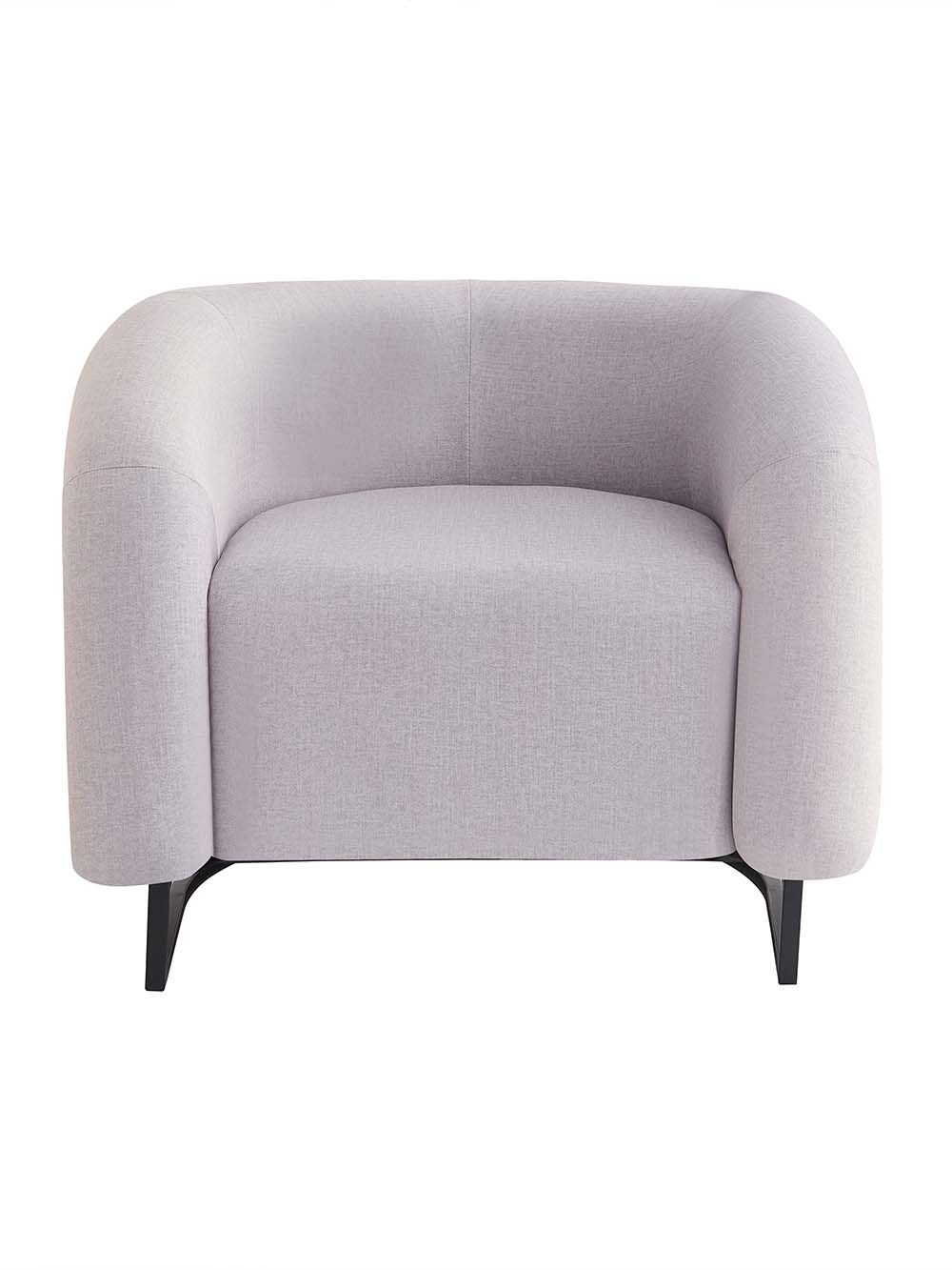 Fotelis Avas, šviesiai pilkas, veliūras