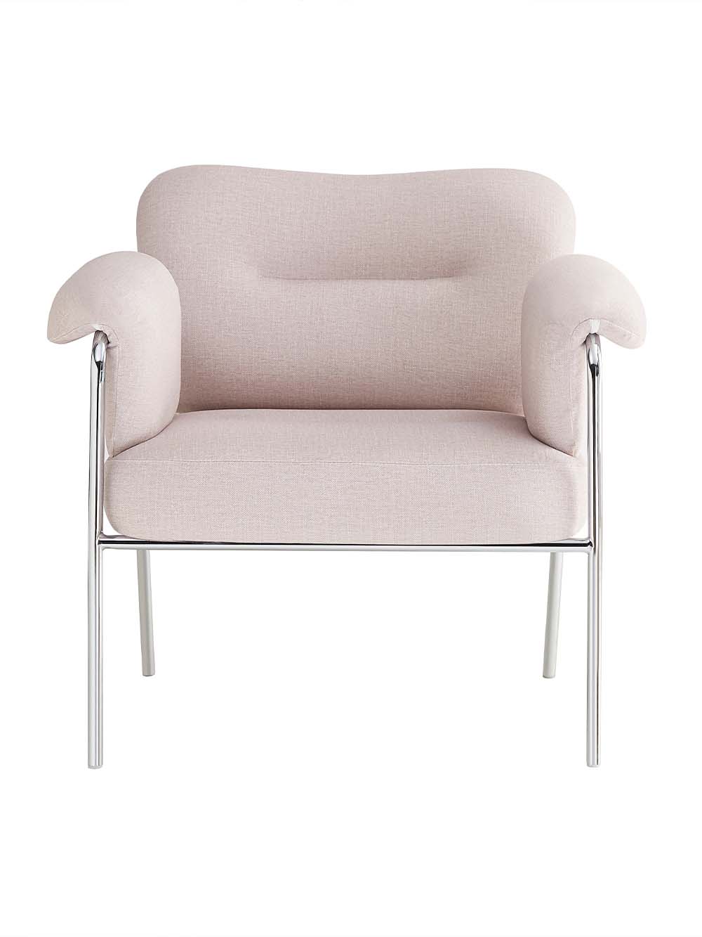 Fotelis Zeni, chromo.pilko smėlio, veliūras