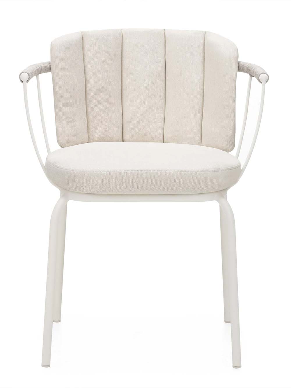 Lauko kėdė Kuta, balta.šviesaus smėlio