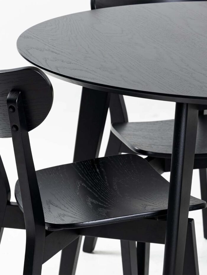 Apvalus valgomojo stalas Roxy, 105 cm, juoda - Image 7