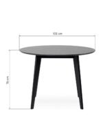 Apvalus valgomojo stalas Roxy, 105 cm, juoda - Image 10