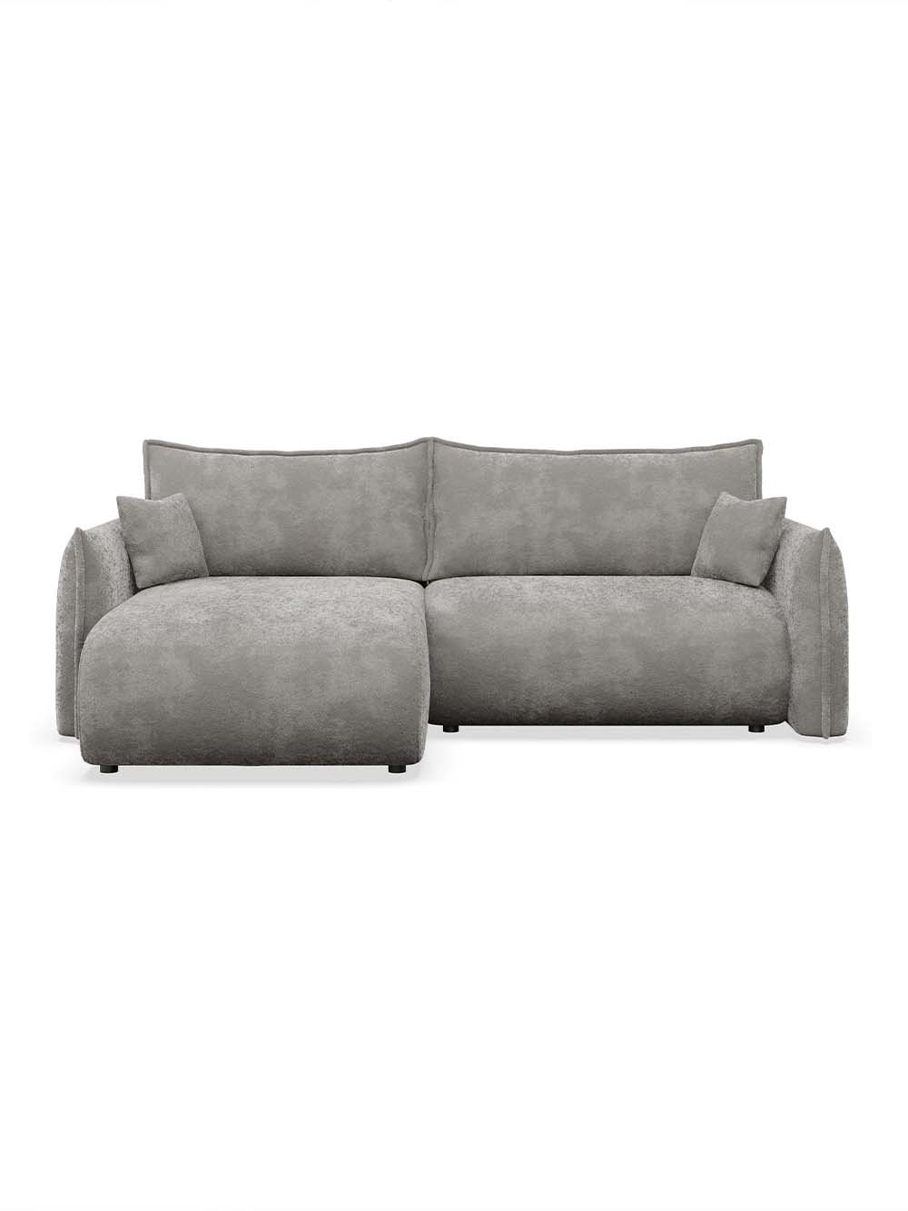 Kampinė sofa Lisbon, pilka, šenilas