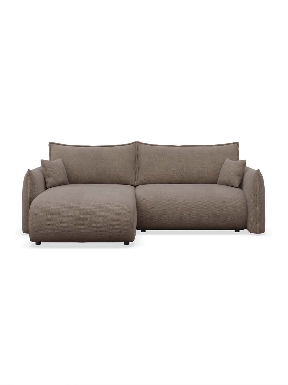 Kampinė sofa Lisbon, šviesiai ruda, austas šenilas8