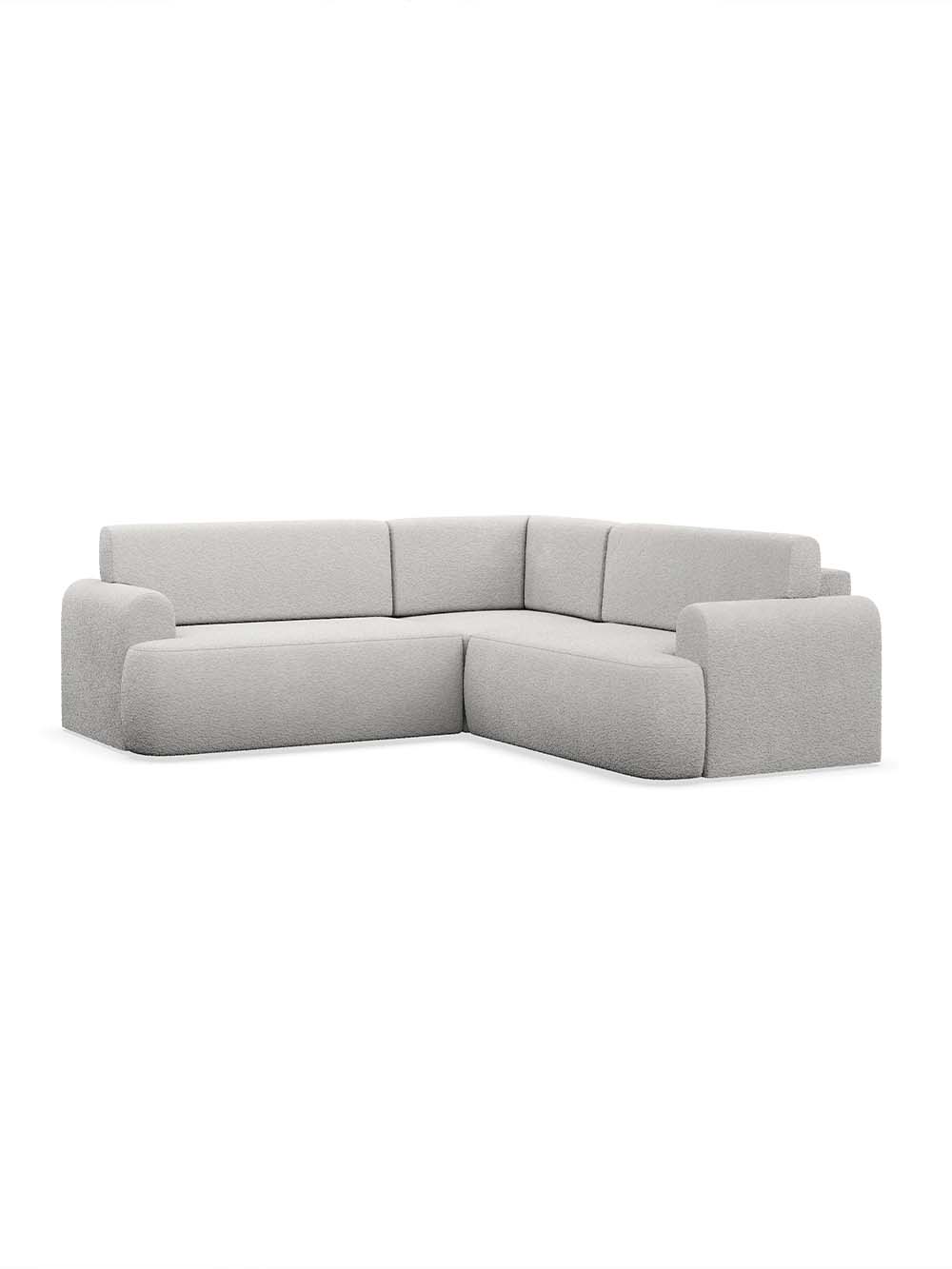 Kampinė sofa Verona, pilko smėlio, pliušas3