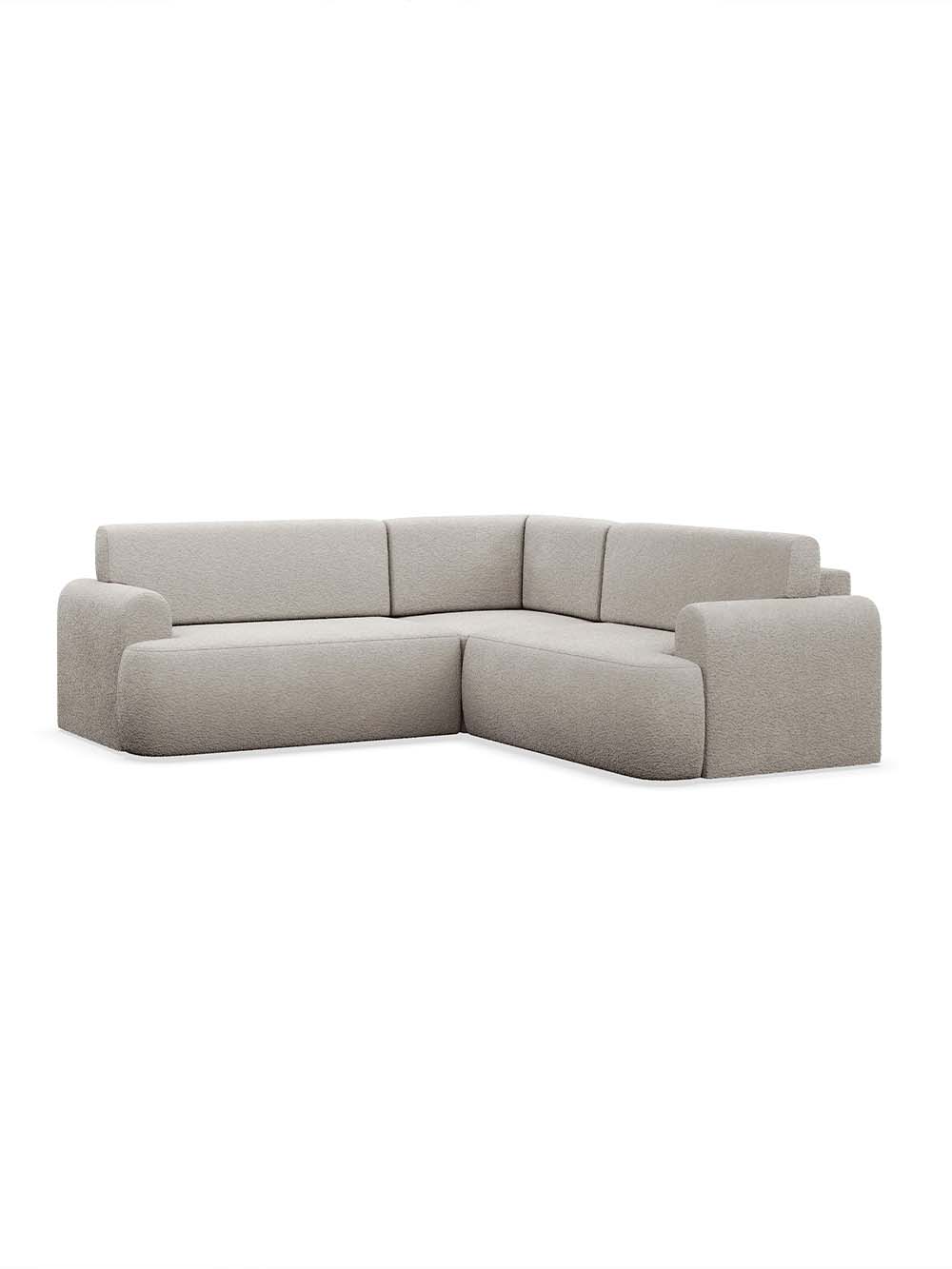 Kampinė sofa Verona, smėlio, pliušas3
