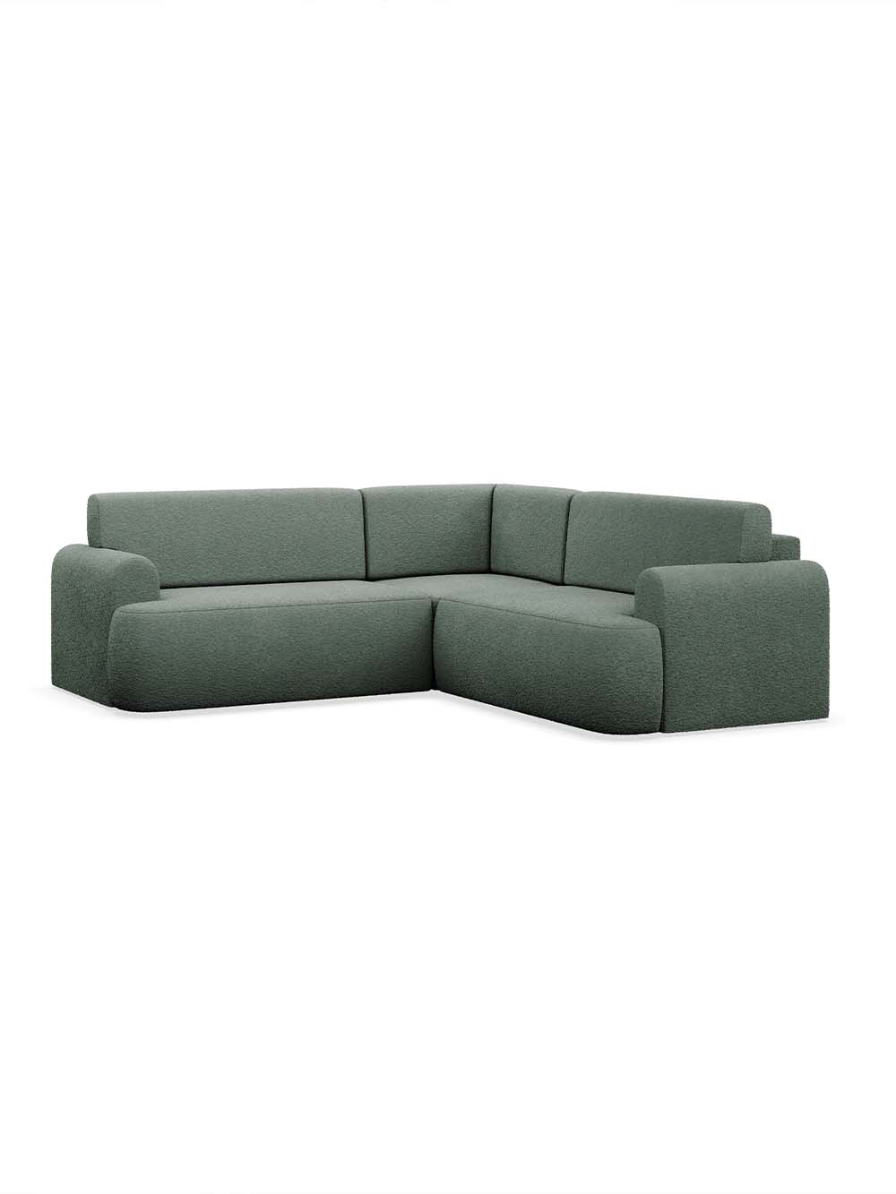 Kampinė sofa Verona, tamsiai žalia, pliušas2
