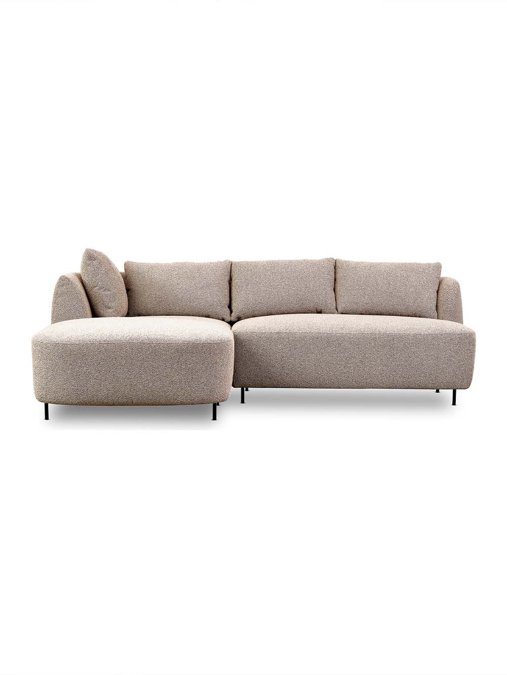 Modulinė kampinė sofa Enna, smėlio, boucle