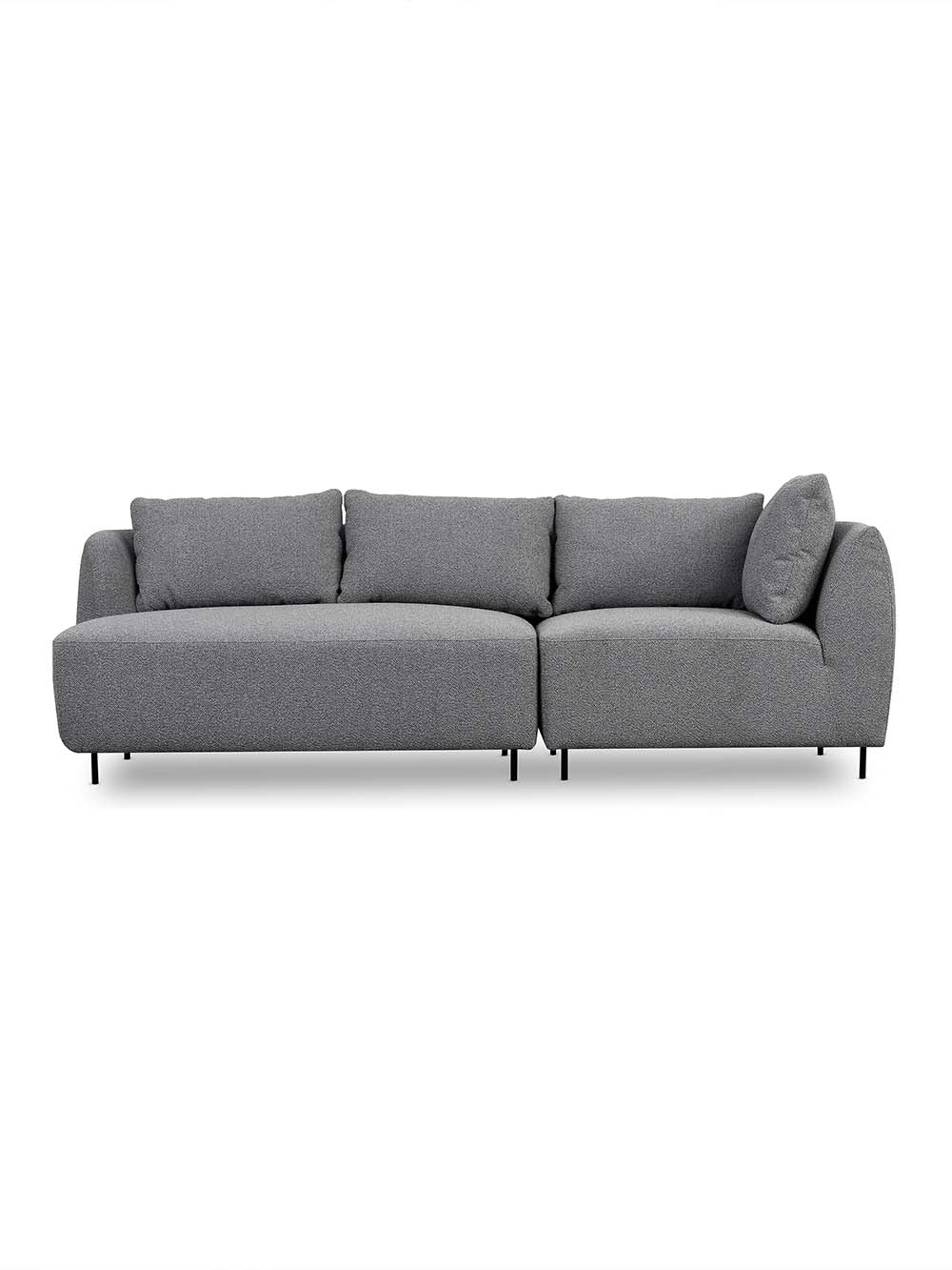 Modulinė sofa Enna, pilka, boucle
