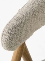 Valgomojo kėdė France, natūralios medienos/ pieno balta, boucle - Image 10